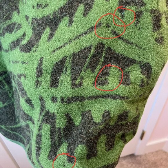 Laurie Jacobi Wool Draped Open Jacket Pine Needle Design - Size Small - FLAWS - Picture 8 of 8